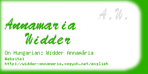 annamaria widder business card