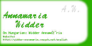 annamaria widder business card